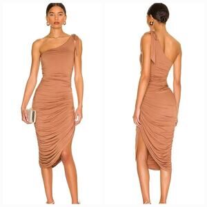MAJORELLE Montreal Dress in Milk Chocolate Small